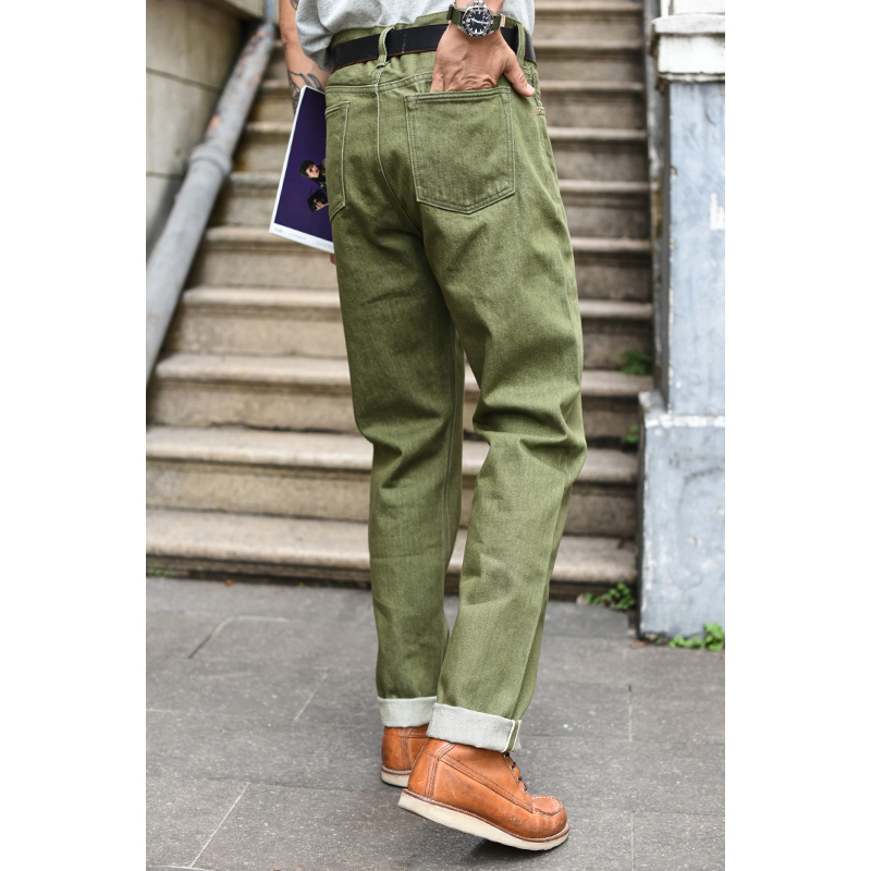 Levis Jeans 501 - Saucezhan Jeans para Hombre Verde Oliva