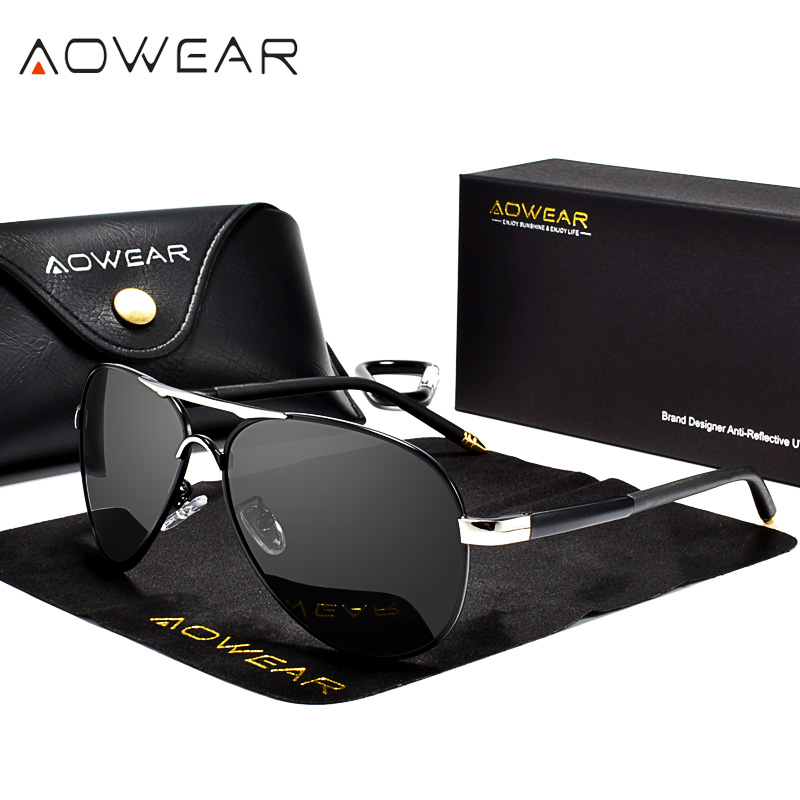 AOWEAR, gafas de sol de aviaci - Sunglasses Aviator Polarized reseña y precio