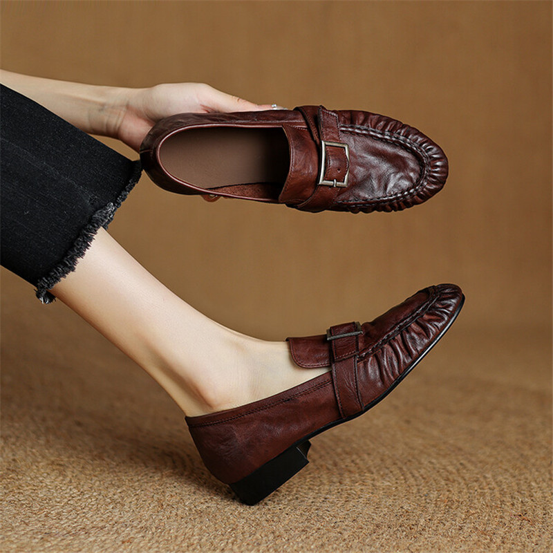 Zapatos de tacón grueso para M - Casual Sandal Leather reseña y precio