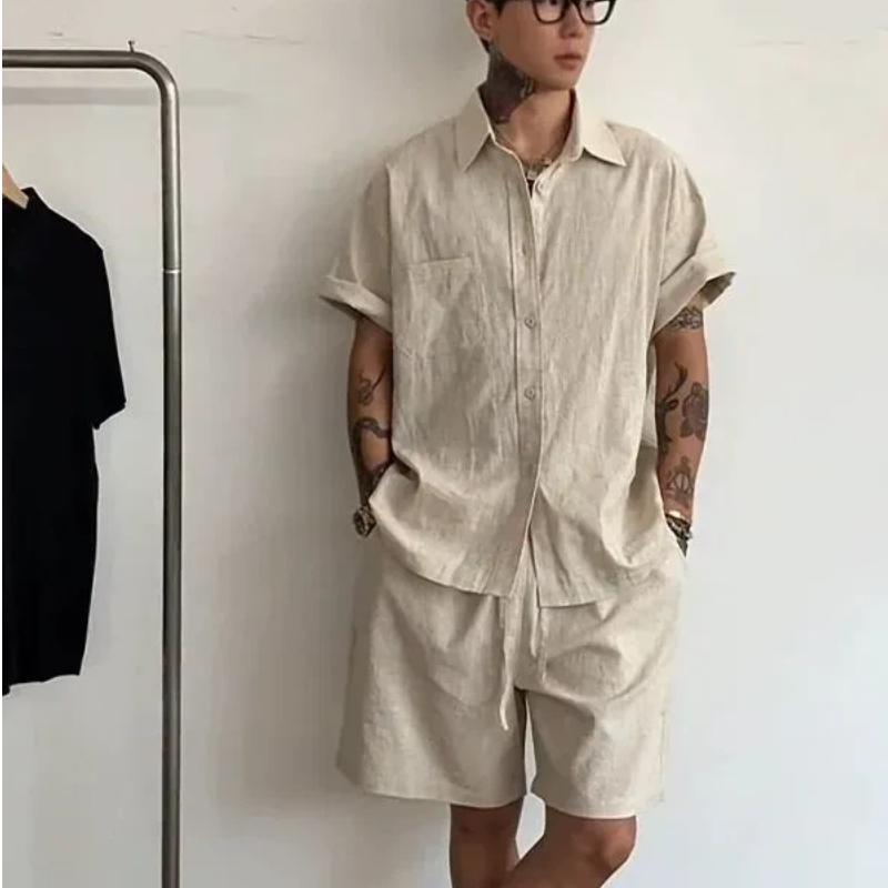 Conjunto de 2 Piezas de Lino y - Linen Shirt Breathable reseña y precio