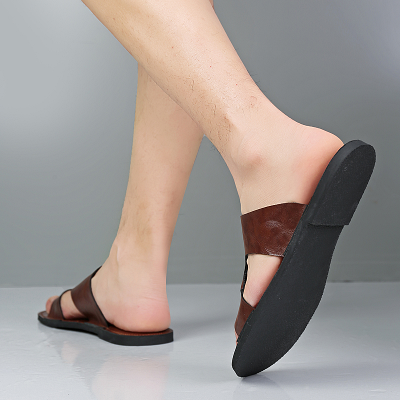 Zapatillas de cuero hechas a m - Flip Flop Leather Men reseña y precio