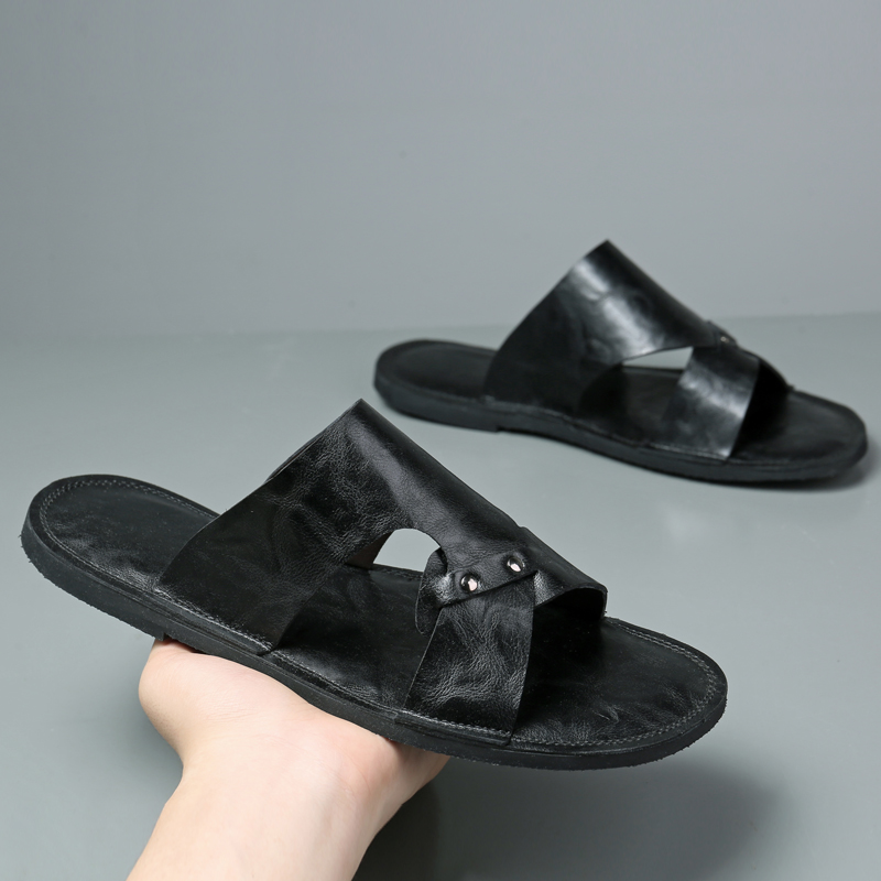 Zapatillas de cuero hechas a m - Flip Flop Leather Men reseña y precio